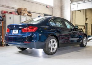 BMW 320i Performance Exhaust - Single Side - AWE Tuning - Touring Edition + Performance Mid Pipe - Diamond Black - `13-`18